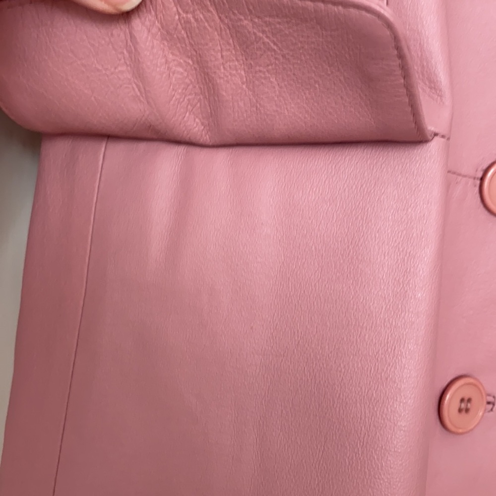 OOAK mauve lavender suit in leather by Venezia - Picture 3 of 12